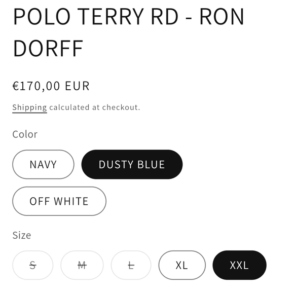 Ron Dorff Blue Terry Polo Shirt XXL - Picture 8 of 8